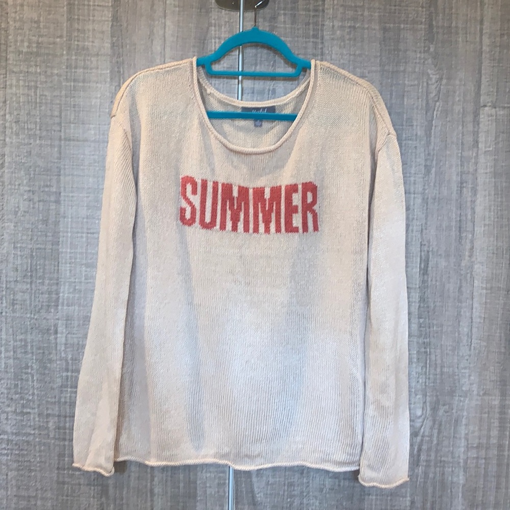 Marled Reunited Clothing Summer Relaxed Slouchy Pullover Knit Sweater